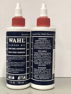 2 Pack Wahl Clipper Oil Lubricant For Clipper Trimmer Blade 4 Oz Each • $25.27