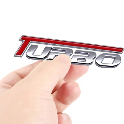 1Pc Chrome Turbo Logo Emblem Badge Decal Car Sticker Decoration Car Accessories • $18.19