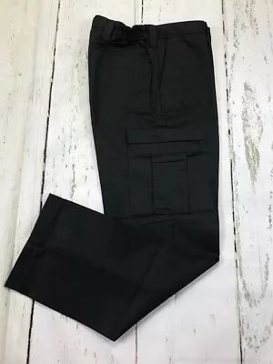 Work CARGO Pants Black Industrial Uniform  W/ FLEX Waist -65/35- (by REED ) New • $22.99