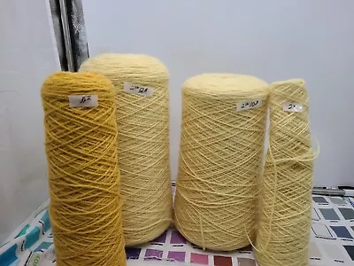 6 Lb 3.6 Oz Wool Yarn Weaving  Knitting Art Lot 800 Ypp Yellows • $44