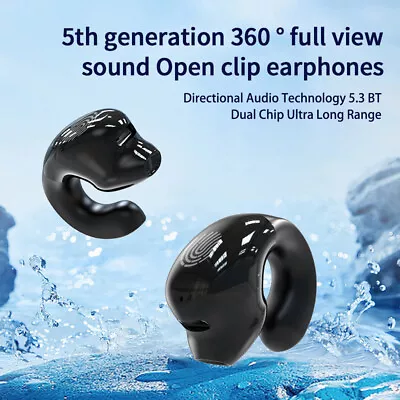 £7.69 • Buy Wireless Earbuds Ear Clip Bone Conduction Sport Headphones Bluetooth 5.3 Headset