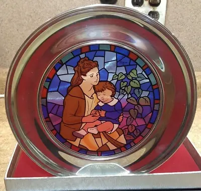 $29.95 • Buy U S Historical Plate ~ 1976 Picasso ~ Mother & Child ~ Stained Glass & Pewter