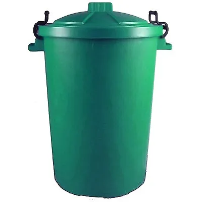 £26.95 • Buy 85L PLASTIC DUSTBI Colour  Garden/HOME/ OUTDOOR / FEED /Bin WITH  Locking Lid 