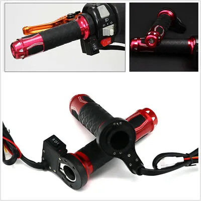 Motorcycle Motorbike 7/8'' Electric Heated Handlebar Hand Warmer Grips W/Switch • $26.87