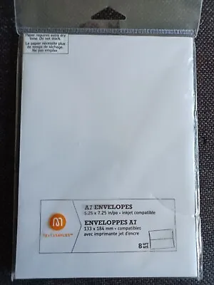 M By Staples White A7 Envelopes 5.25 X 7.25 8 Count. New In Packaging #2719283 • $2