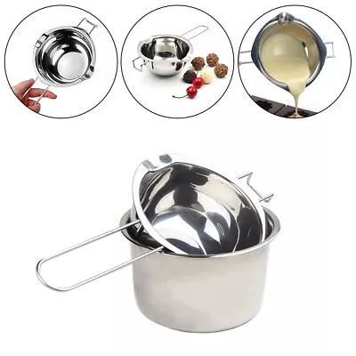 2Pcs Stainless Steel Wax Melting Pot Double Boiler For DIY Candle Soap Making UK • £12.30