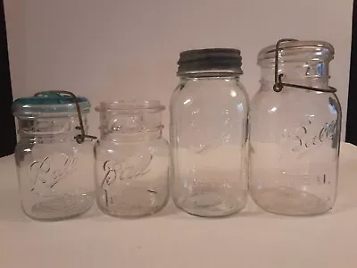 Vintage Lot Of 4 Ball Mason Jars 2 Quart And 2 Pint  • $24.99