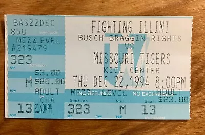 1994 Illinois Illini Vs Missouri Busch Beer Bragging Rights Basketball Game  • $18.99