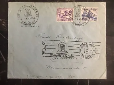 1936 Berlin Germany Cover Olympics Stamps And Cancels • $49.99