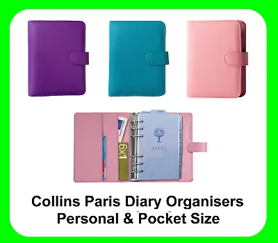 Collins Paris 2024 Organiser Diary- Pink Teal Purple- Pocket Or Personal Size • £22.99