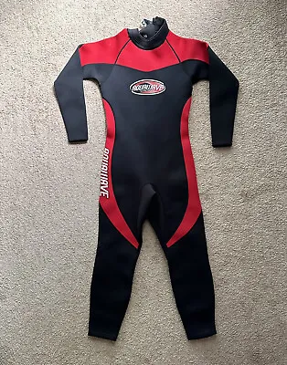 Aquawave Wetsuit Men's XS Full Body Black Red Diving Scuba Suit Extra Small • $44.95