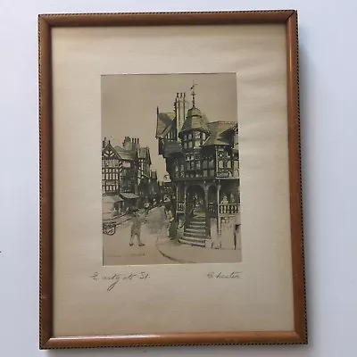 Eastgate St. Chester By Marjorie C. Bates Wall Hanging Picture  • $11