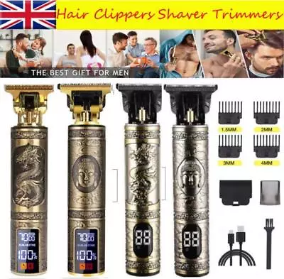 Professional Mens Hair Clippers Trimmers Machine Cordless Beard Electric Shaver • £10.99