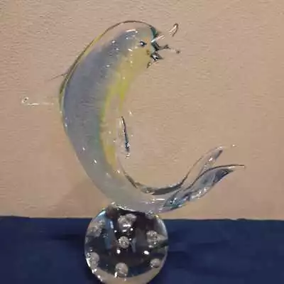 Murano Glass Venetian Object Art Glass Antique Dolphin H35cm • $501.75