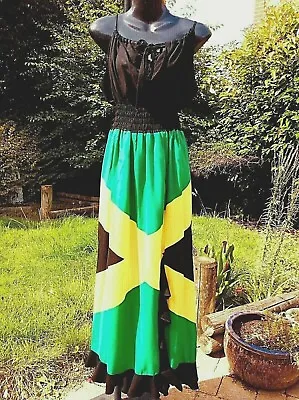 NEW ARRIVAL...JAMAICAN FLAG PRINT Maxi DRESS...12-14 • £32.99