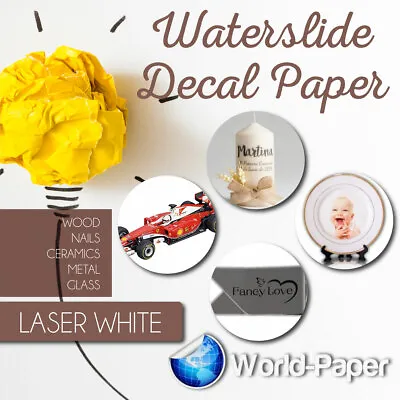£103.94 • Buy LASER Waterslide Decal Paper, WHITE 8.5  X 11  100 Sheets