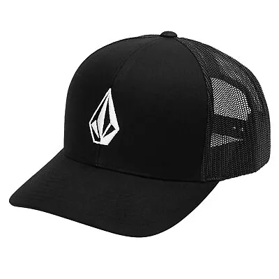 Volcom Men's Full Stone Trucker Cheese Black Snapback Hat Clothing Apparel Sn... • $36.70