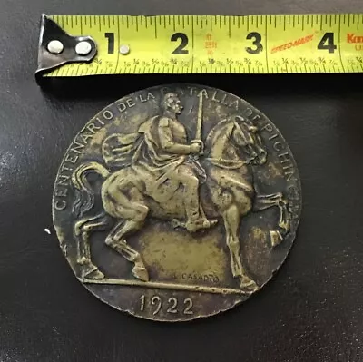 1922 Bronze Medallion Centenario De La Batalla De Pichincha L. Casadio Ecuador • $119