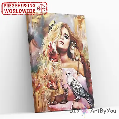 Paint By Numbers Canvas Art Draw Artist Painting Oil Kit Home Wall Woman Adult • $12.95