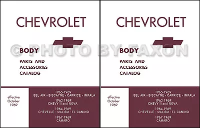 Chevy Body Parts Book 1965 1966 1967 1968 1969 Camaro El Camino Chevelle Nova II • $79