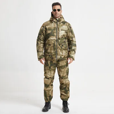 Airsoft Outdoor Men Tactical Windproof Waterproof Military Camo Warm Hooded Suit • $123.49