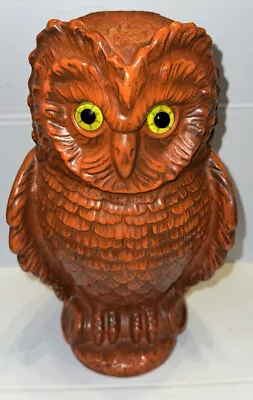 HTF! Mid Century Haeger Peasant Orange 12” Tall Owl Perfect Fall Decor!! • $55