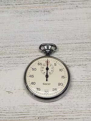 Vintage Stainless Gallet Swiss Made Stop Watch (Runs) • $37.99
