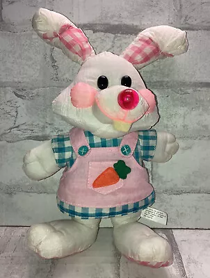 Vintage Musical Bunny Pastel Plush Stuffed Animal Easter 10” Nylon • $19.99