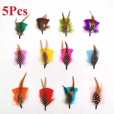 Hat Feathers 5 Pcs Assorted Natural Feather  Accessories For Fedora Cowboy Hat • $7.99