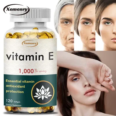 Vitamin E Capsules 1000IU - For Hair Skin Nail Face Health Immune Support • $9.16