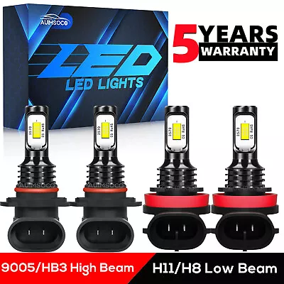 For Mazda 5 6 2014-2017 Combo LED Headlight Kit High/Low Beam 4pcs 6000K Bulbs • $24.99