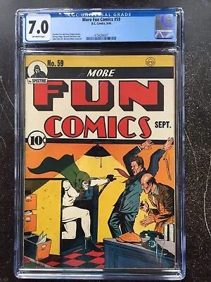 MORE FUN COMICS #59 CGC FN/VF 7.0; OW; Bernard Baily Cover/art; Spectre Cover! • $6995