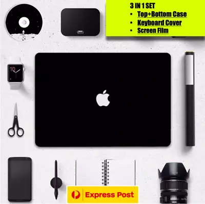 NEW 2024! 3-IN-1 SET MacBook Pro 13 Inch M2 Case Air 13.6 Inch M3 Case Black M1 • $19.99