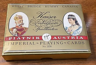 Vintage Piatnik Austria Imperial Playing Cards Kaiser Spielkarten 2 Deck #2138 • $30