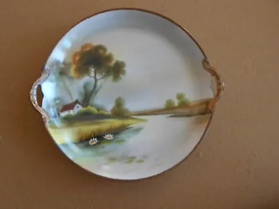 Japanese Nippon Beaded Handled Plate 9  • $14