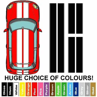 MINI COOPER & S Bonnet + Roof + Boot Vinyl Stripes - Full Car Kit Racing Decals • £19.99