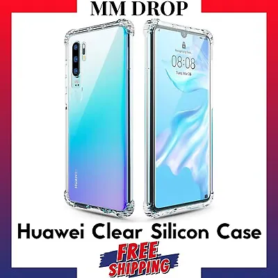 For Huawei P20 P30 P40 Pro Lite Mate P Smart Clear Silicon Gel Bumper Case UK • £1.49