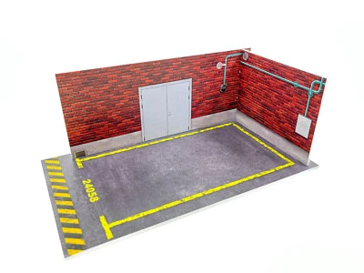 $12.99 • Buy For Kyosho Mini-Z Parking Garage Diorama ASC Auto Scale Body -  Red Brick Wall
