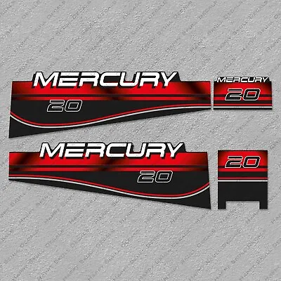 Mercury 20 Hp Two Stroke 1996-1998 Outboard Engine Decals Sticker • $44.99