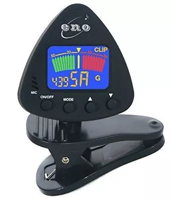 ENO 20537 Clip On Guitar Tuner Clip On Ukulele Tuner Bass Tuner Violin Tuner • £3.99