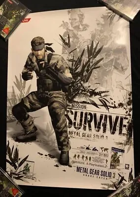 $199.99 • Buy Metal Gear Solid 3 Snake Eater Promo Konami Europe Double Sided Store Poster B2