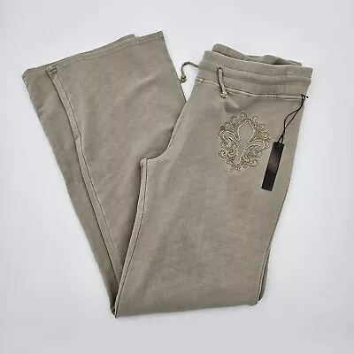 Y2K Vertigo Sweatpants Women's Size XL Pumice Gray VT11678 P Embroidered NEW NWT • $30