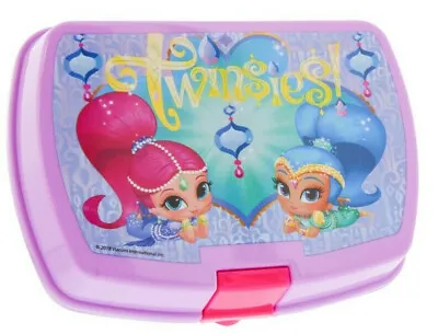 Shimmer And Shine Twinsies Cutie Sandwich Lunch Box Clip Lid Officially Licensed • £4.99
