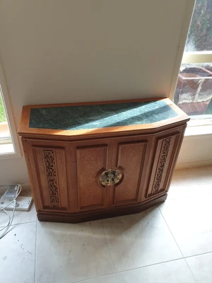 $99.99 • Buy Beautiful Antique Hardwood Sideboard With Stone Top, 102 Cm W. 40 Cm De 76 Cm H