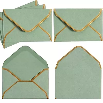 200 Pack Mini Envelopes Colorful Small Envelopes With Gold Border For Blank N... • $24.23