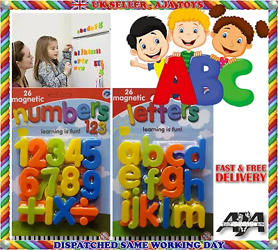 Large Magnetic Letters Alphabet  Numbers Fridge Magnets Toys Kids Learning 26PCS • £2.99