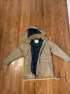 Vintage LL Bean Goose Down Timberline Parka Jacket Medium Made In USA Quilted • $170