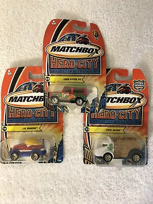Matchbox Hero City Lot Of 3 Diecast Landrover Lock Boxer Bumper  • $12