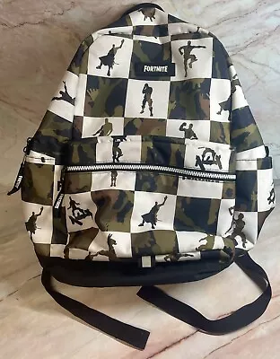 Fortnite 16” Kids Multiplier Backpack Camo Olive White Black Gamer • $14.99