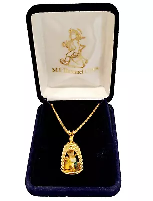 Hummel Goebel Miniature Honey Lover Pendant Necklace VIDEO Honey Bee Nest EXC • $19.95